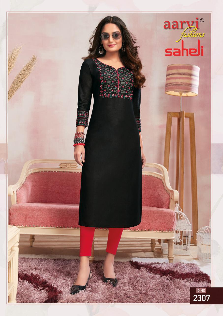 Aarvi Saheli 13 Fancy Regular Wear Cotton Designer Kurti Collection